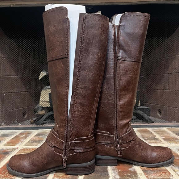 Guess Harlea Dark Brown knee high riding boots - Picture 5 of 7